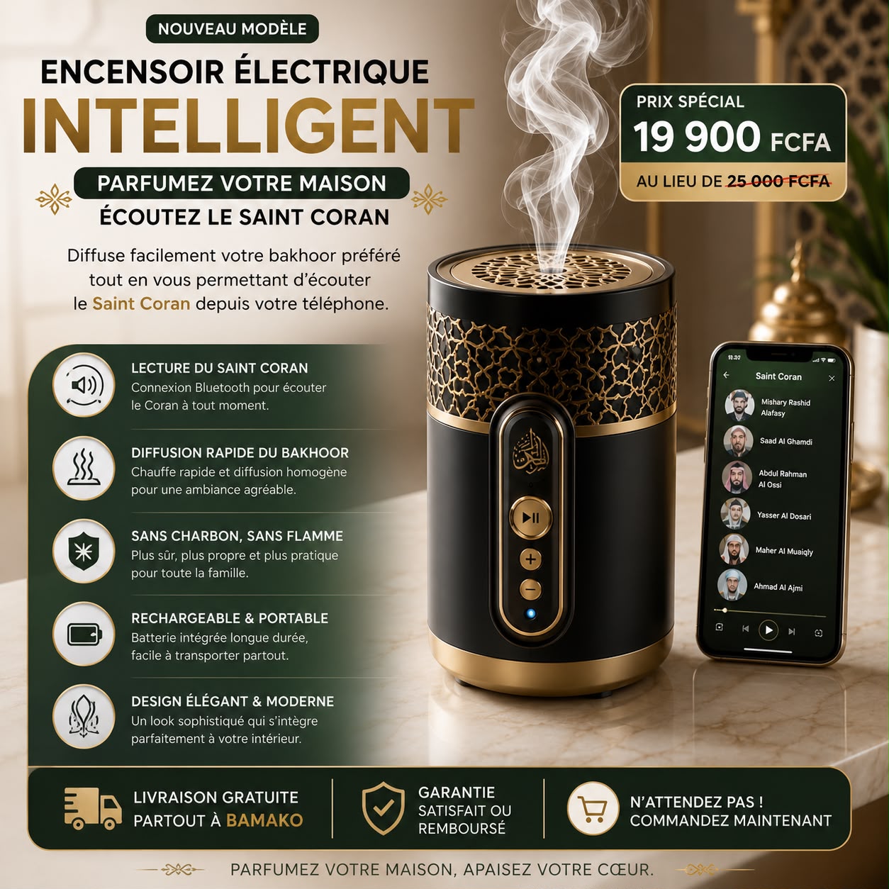 ENCENSOIR PORTABLE ELECTRIQUE